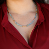 Aquamarine Gold Reed Necklace