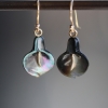 Black Mother of Pearl Calla Lily Earrings