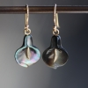 Black Mother of Pearl Calla Lily Earrings