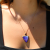 Boulder Opal and Rhodolite Hinged Pendant Necklace