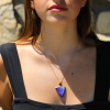 Boulder Opal and Rhodolite Hinged Pendant Necklace