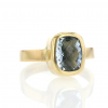 Faceted Aquamarine 18k Gold Ring