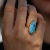 Boulder Opal Marquis Ring