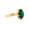 Emerald 18k gold Egg Ring