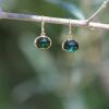 Green Tourmaline Egg Earrings