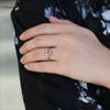 Pink Ombre Tourmaline Gold Ring