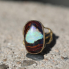Boulder Opal Gold Branch Ring