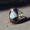 Boulder Opal Gold Branch Ring
