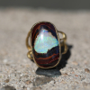 Boulder Opal Gold Branch Ring