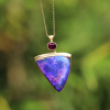 Boulder Opal and Rhodolite Hinged Pendant Necklace