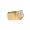 Lucky Opal Horseshoe Diamond Ring