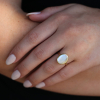 Burmese Moonstone Gold Ring