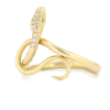 18k Gold Serpent Ring with Diamond Pave