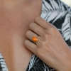 Oval Fire Opal Gold Ring