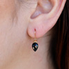 Small 14K Gold Black Onyx Simple Bug Earrings