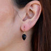 Onyx Simple Bug 14k Gold Earrings