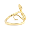 18k Gold Serpent Ring with Diamond Pave