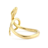 18k Gold Serpent Ring with Diamond Pave