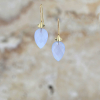 Blue Chalcedony Simple Bug Earrings