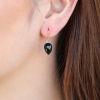 Onyx Simple Bug 14k Gold Earrings