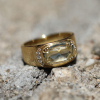 Rosecut Diamond Engraved Ring