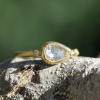 Teardrop 18k Gold Diamond Ring