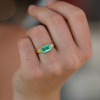 Bauhaus Emerald Diamond Ring