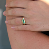 Bauhaus Emerald Diamond Ring