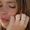 Talisman Engraved Starlight Emerald Ring
