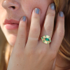 Talisman Engraved Starlight Emerald Ring