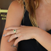 Talisman Engraved Starlight Emerald Ring