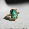 Gold Marquise Emerald Diamond Ring