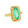 Gold Marquise Emerald Diamond Ring