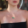 Diamond Hexagon Halo Enamel Ombre Necklace