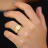 Rosecut Diamond Engraved Ring