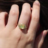 Fire Opal Diamond Halo Gold Ring