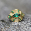 Talisman Engraved Starlight Emerald Ring