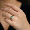 Emerald Orbit 18k Gold Band Ring