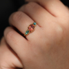 Petal Sunstone Tourmaline Ring