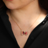 Tourmaline Butterfly with Garnet and Spinel Necklace