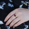 Rubellite Orbit Ellipse Ring