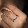 Marquise Opal 18k Gold Ring