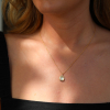 Orbit Halo Moonstone 18k Gold Necklace