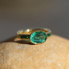 Emerald Orbit 18k Gold Band Ring