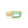 Bauhaus Emerald Diamond Ring