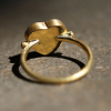 Pipe Opal Heart 18k Gold Ring