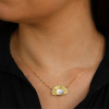 Rainbow Moonstone 18k Gold Stargaze Necklace