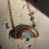 Sunrise Boulder Opal Enamel Diamond