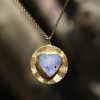 Engraved Boulder Opal Heart Necklace
