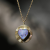Engraved Boulder Opal Heart Necklace